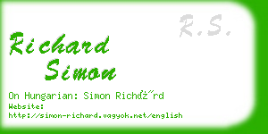 richard simon business card